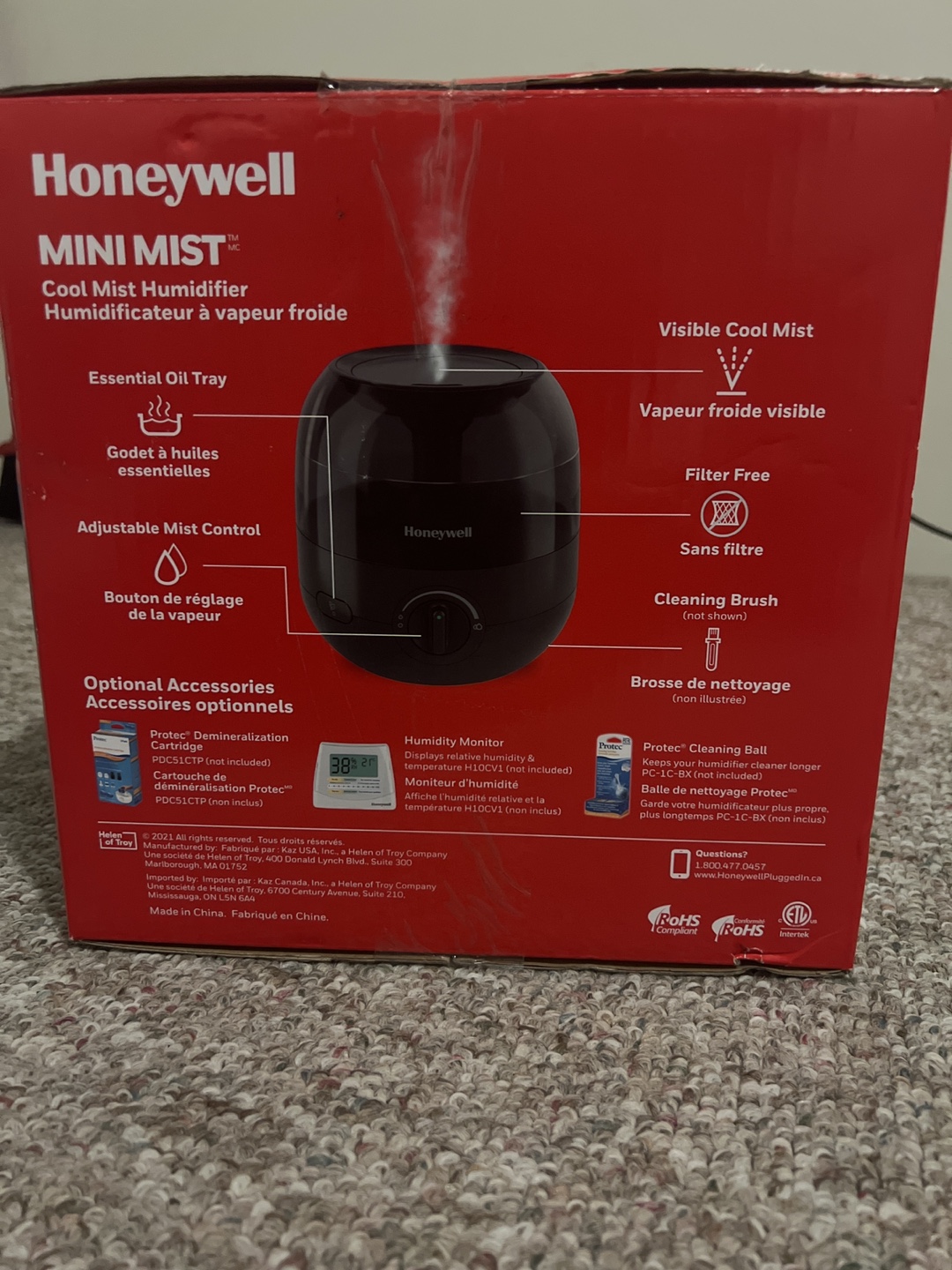 Honeywell Mini Mist Cool Mist Humidifier - photo 2