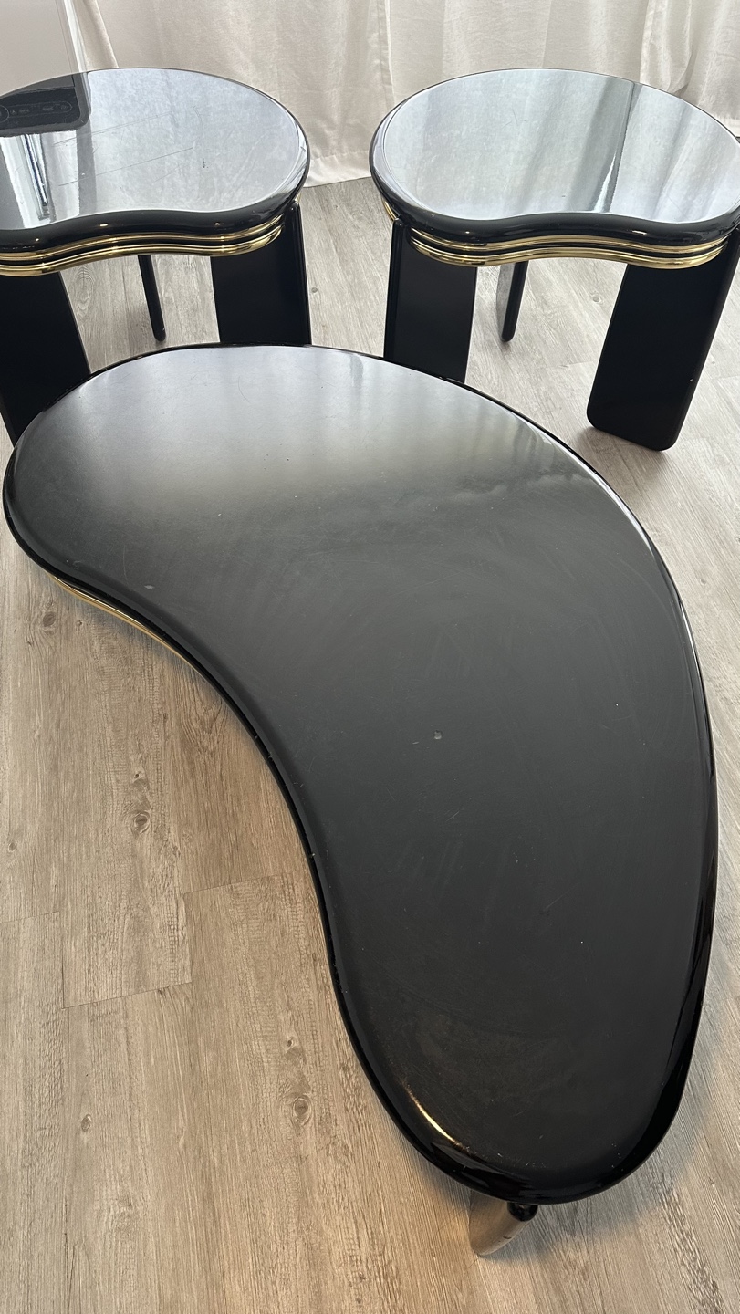 Black and Gold Coffee Table Set - photo 5