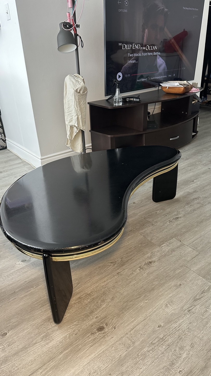 Black and Gold Coffee Table Set - photo 3