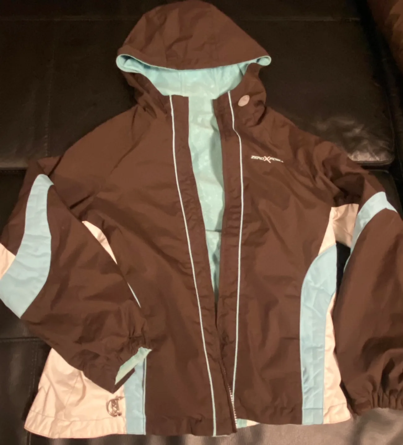 ZeroXposur Girls' Size L Brown blue reversible Jacket image indicator(2)