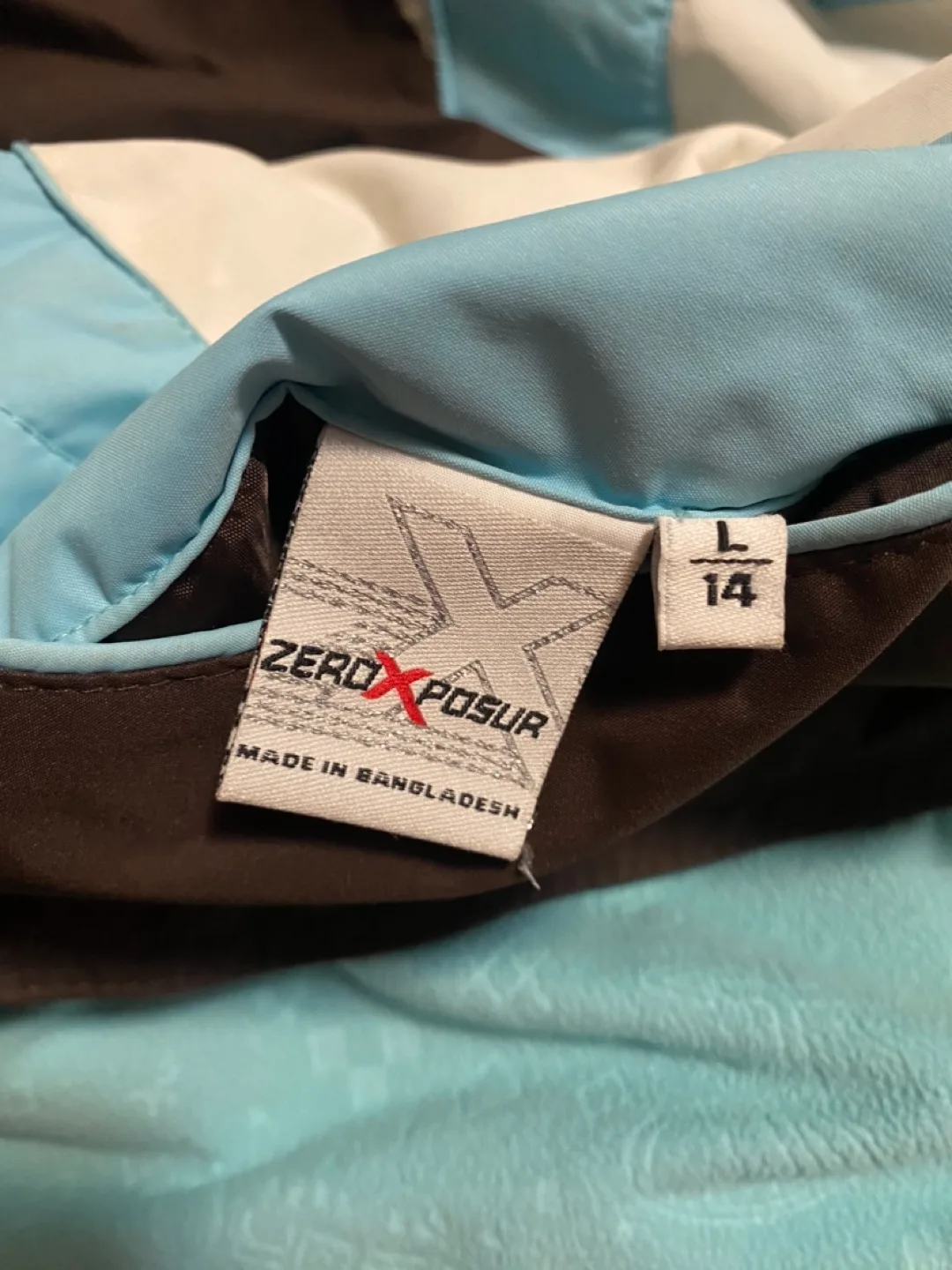 ZeroXposur Girls' Size L Brown blue reversible Jacket image indicator(5)