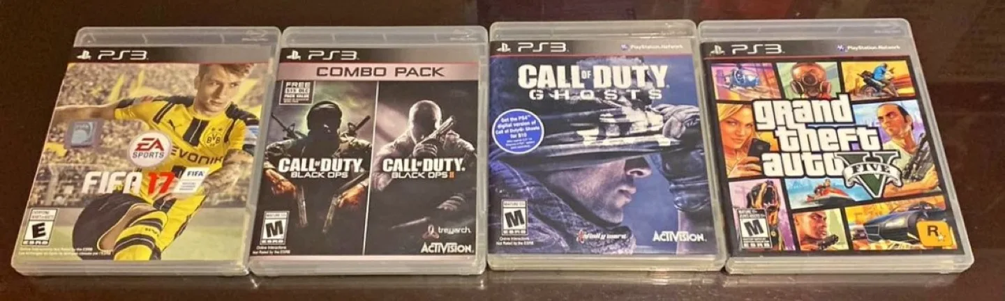 PS3 500GB Console with Games and Controllers image indicator(5)