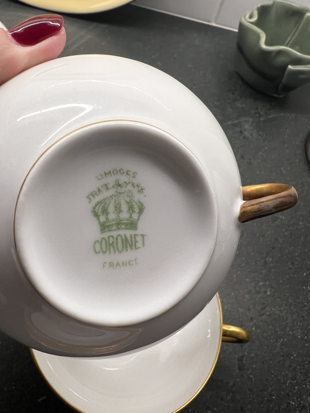 Vintage Limoges Coronet Teacup & Saucer Set - photo 4