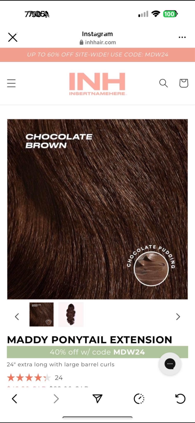 Maddy Ponytail Extension Chocolate Brown