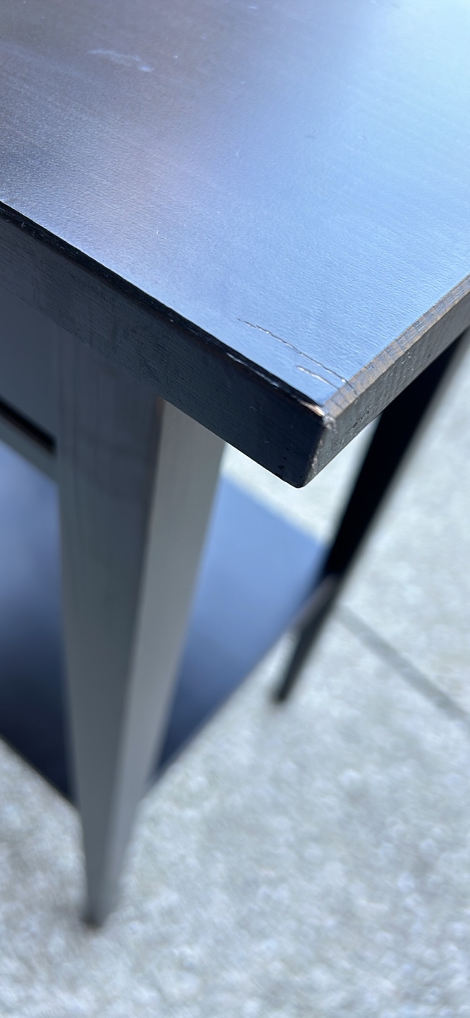 IKEA Hemnes Black/Brown End Table with Drawer - photo 2