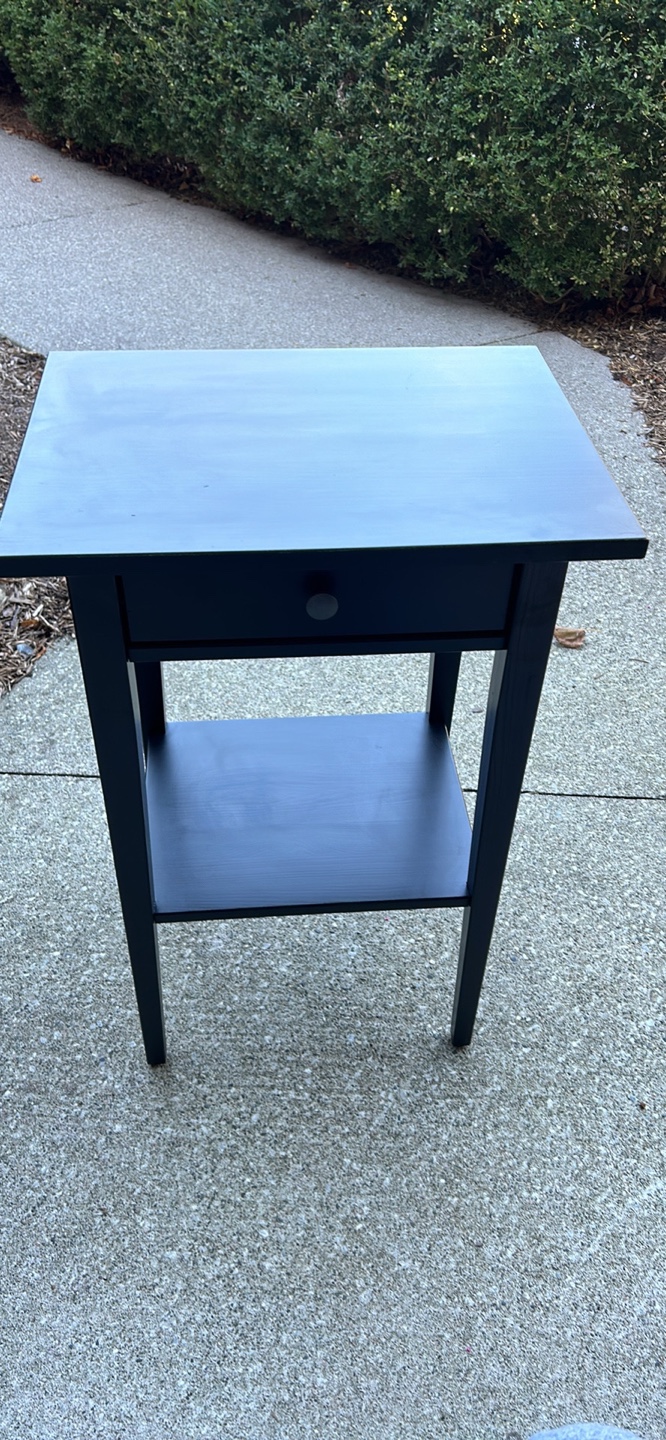 IKEA Hemnes Black/Brown End Table with Drawer