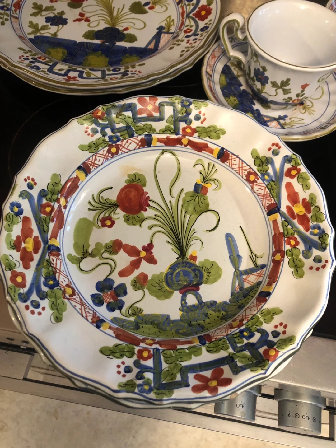 Italian Hand-Painted Dinnerware Set thumbnail