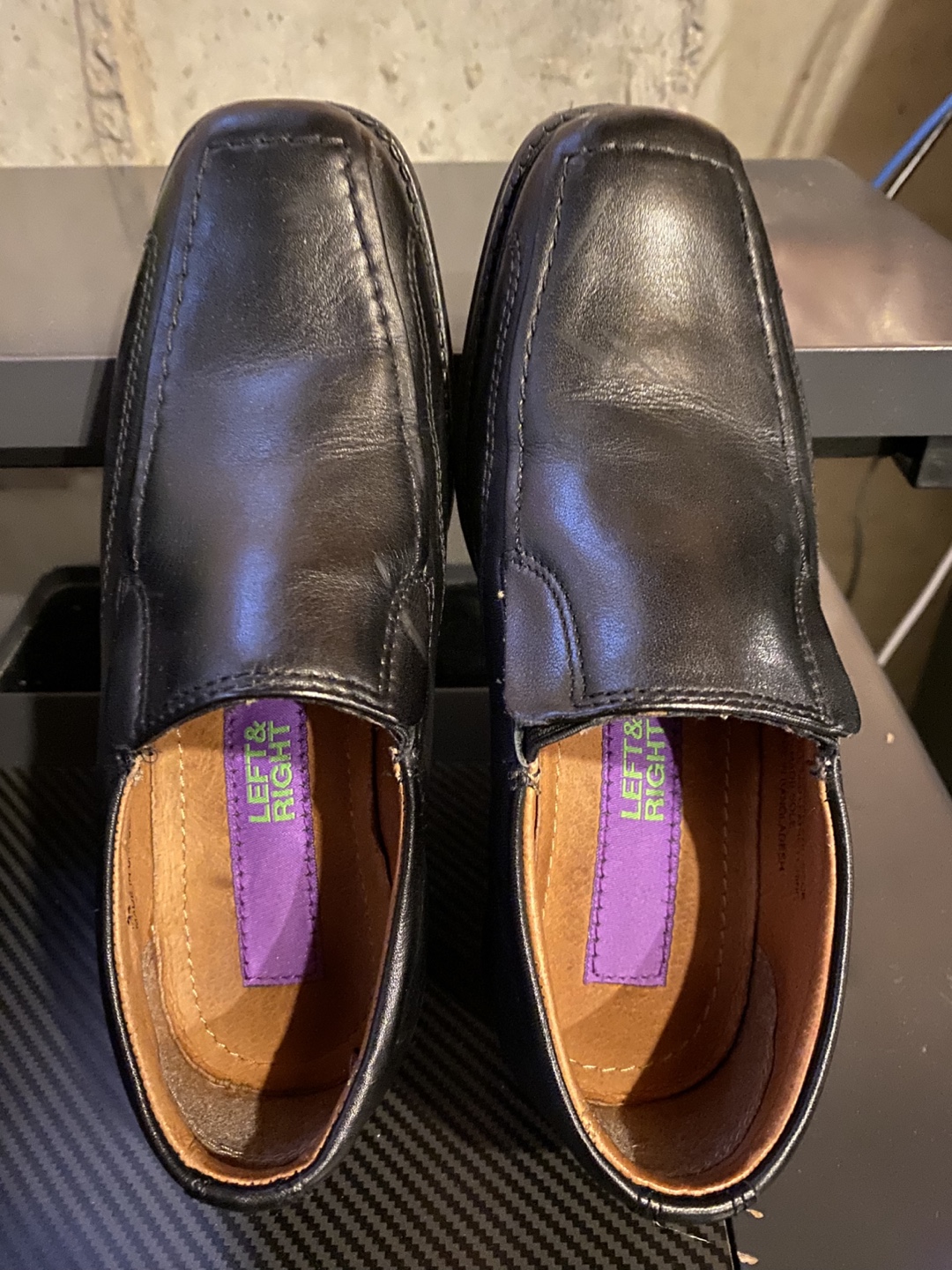 Boys Black Leather Slip-on Shoes Size 33 - photo 3