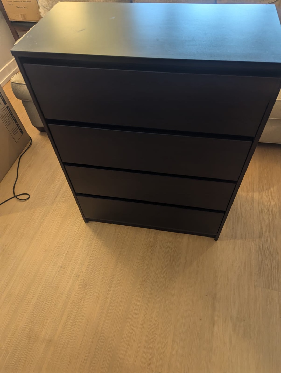 Black/brown 4-Drawer IKEA Dresser