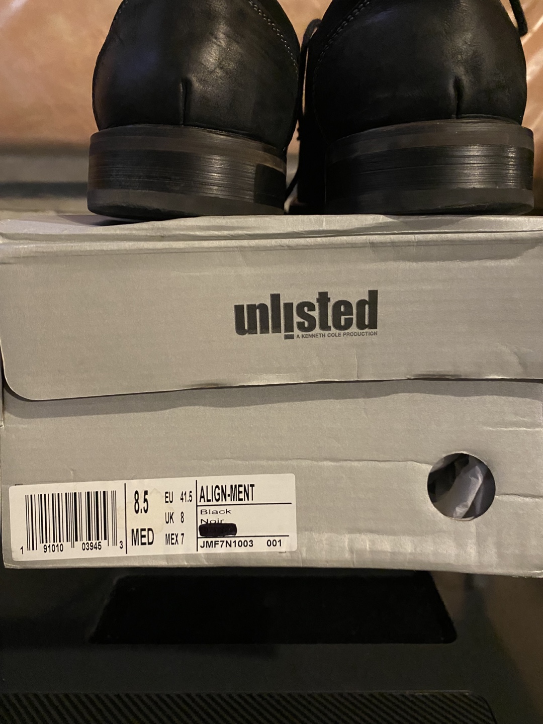 Unlisted Men's Black Leather Dress Shoes - photo 3