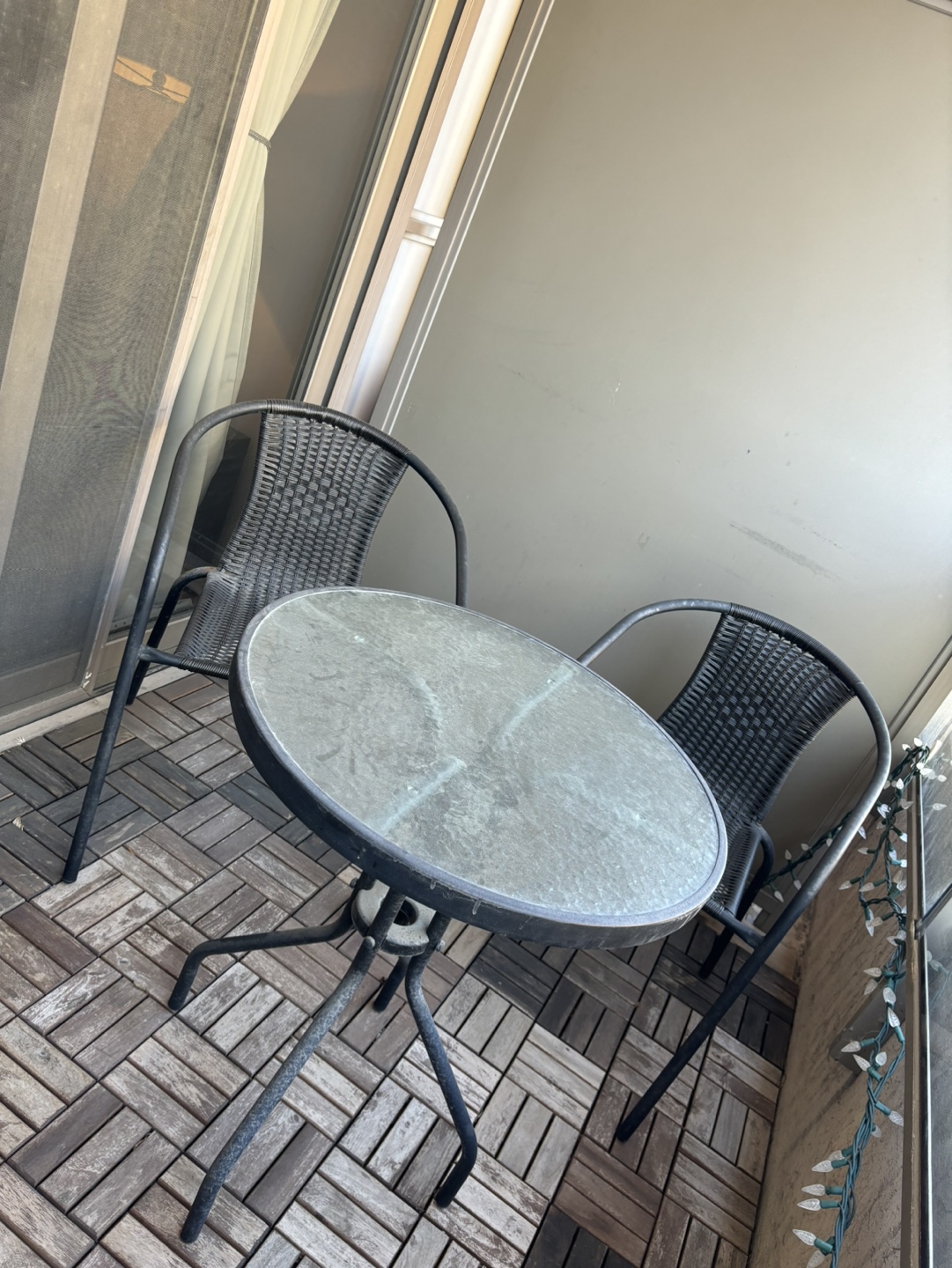 Outdoor patio table with 2 chairs - photo 2