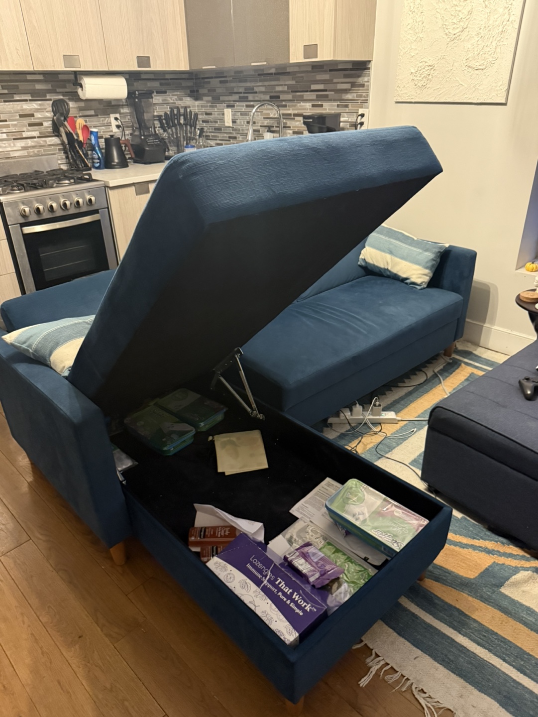 Blue Sectional Sofa - photo 2