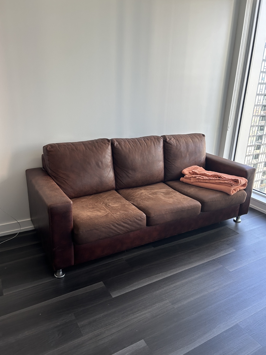 Brown Leather Sofa