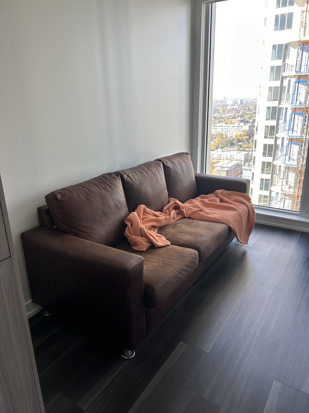 Brown Leather Sofa - photo 2