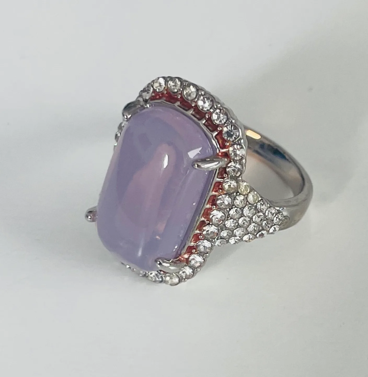 Gorgeous Purple Stone Ring with Cubic Zirconia thumbnail