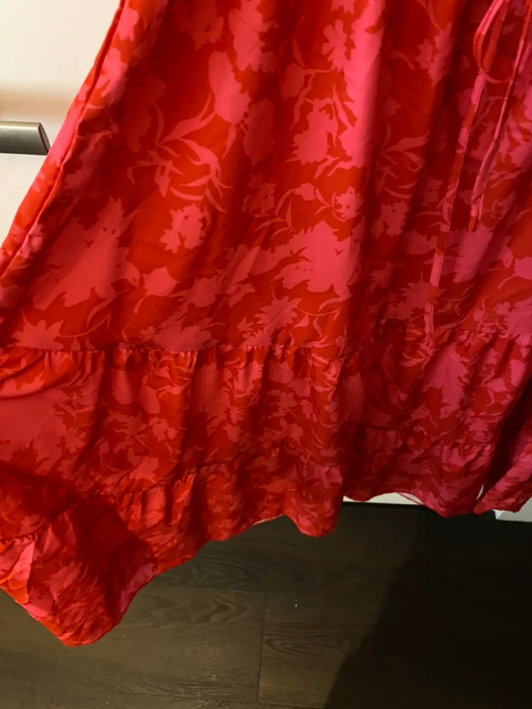 Red Floral Off the Shoulder Dress image indicator(3)