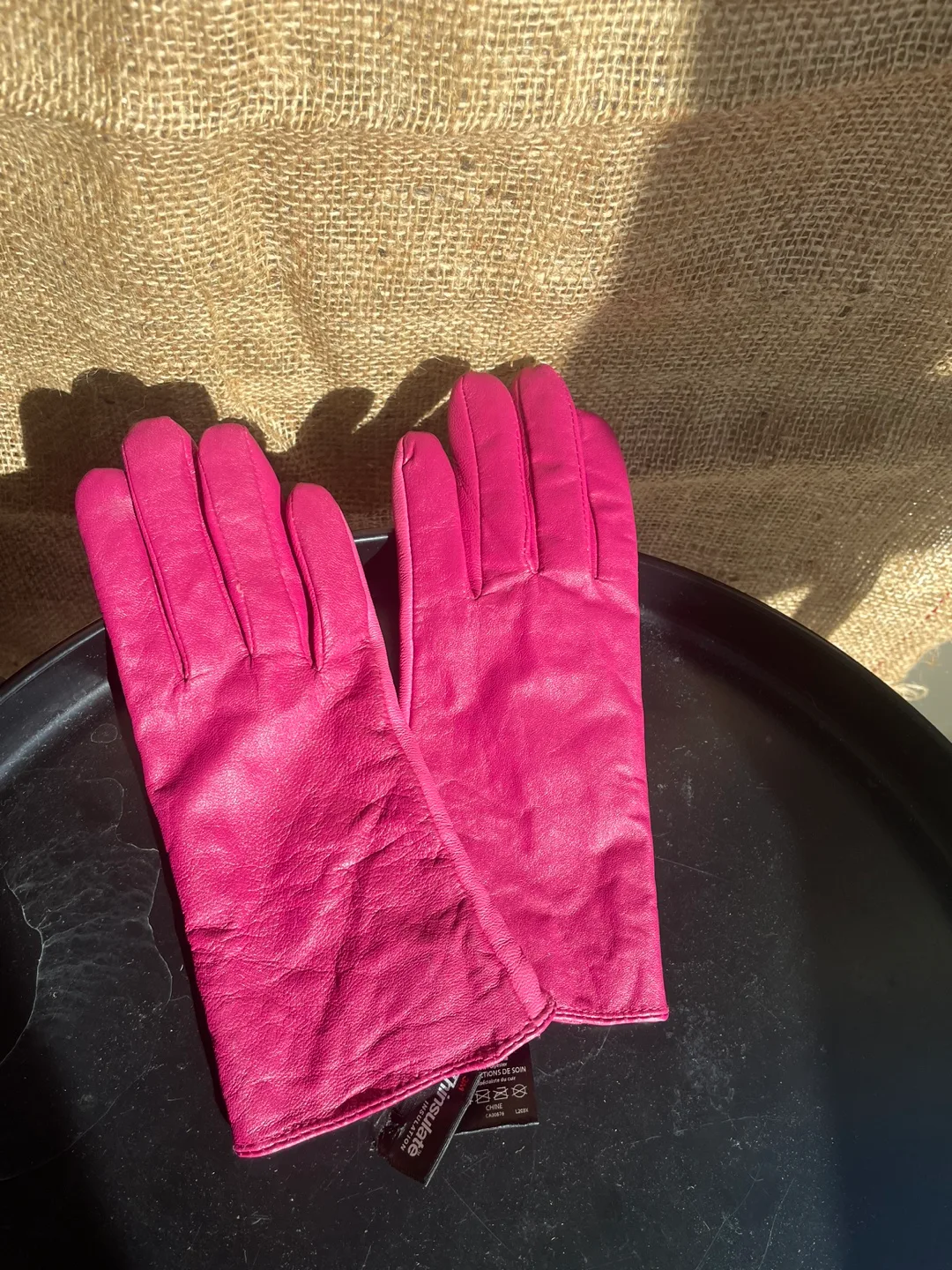 Pink Leather Gloves - Jessica - Size 6 1/2 image indicator(2)