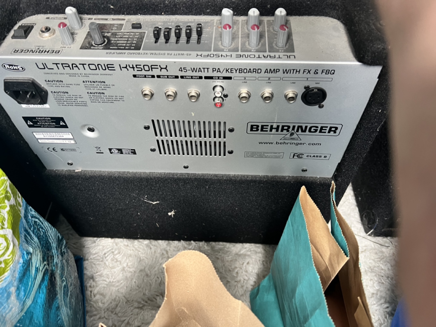 Behringer Ultra-Tone K450FX PA/Keyboard Amplifier - photo 3