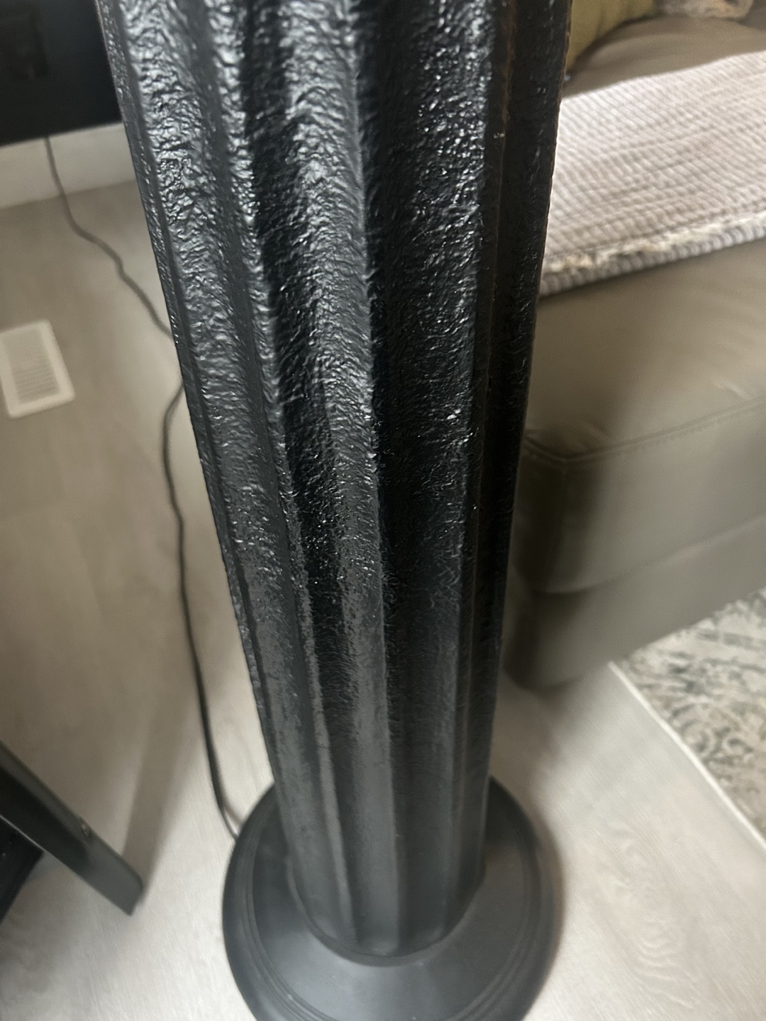 Black Floor Lamp with Grey Shade - photo 3