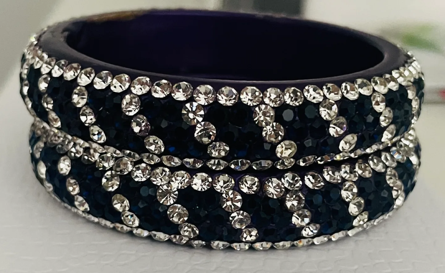 Beautiful Crystal Bangles image indicator(4)