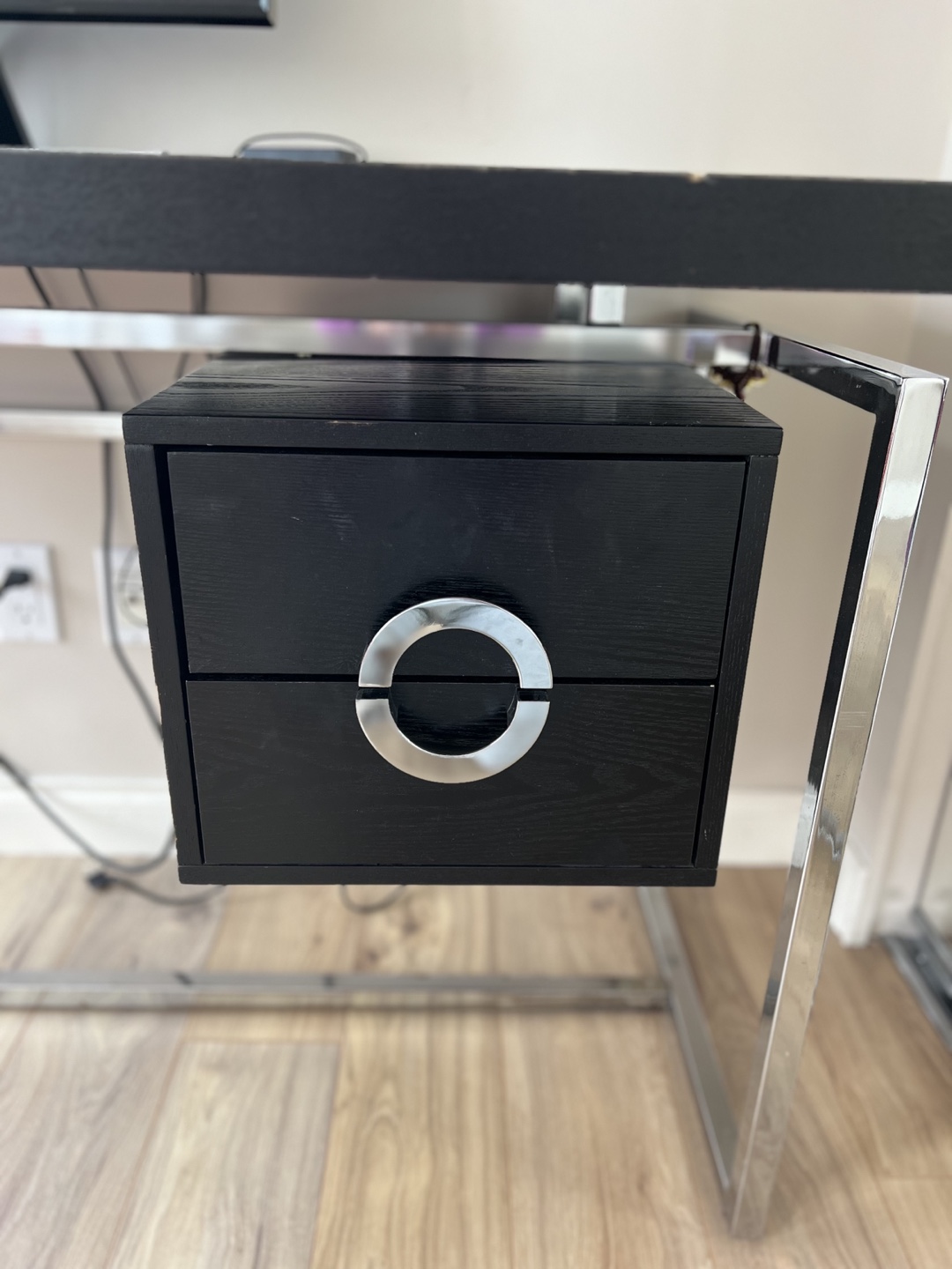 Black Desk with Chrome Legs - photo 3