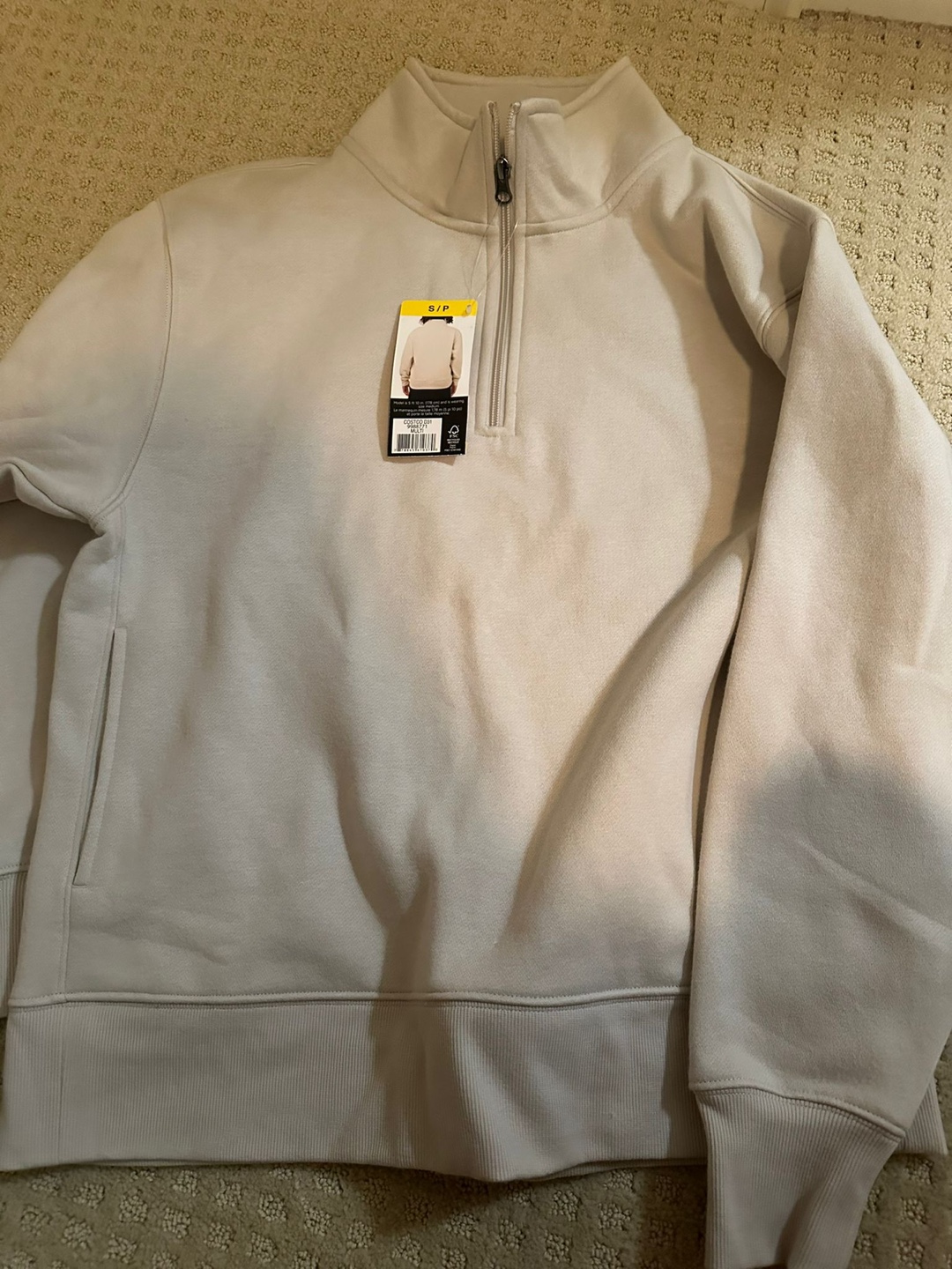 Tuff Athletics Cream 1/4 Zip & Cargo Sweatsuit