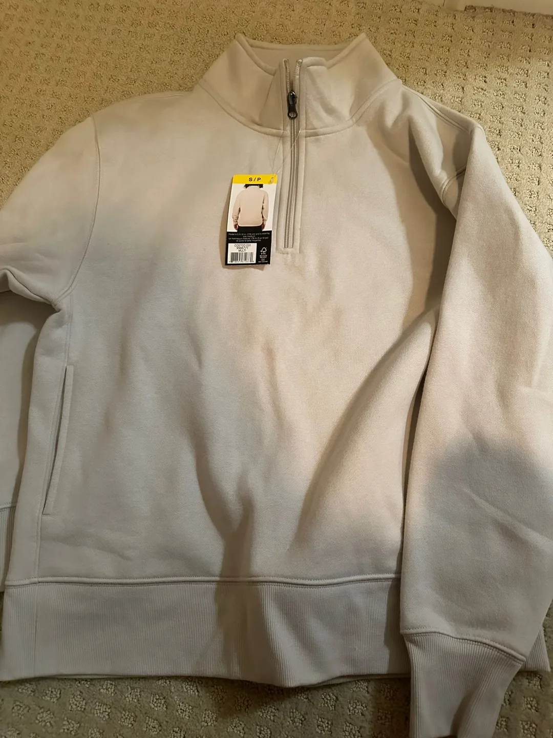 Tuff Athletics Cream 1/4 Zip & Cargo Sweatsuit thumbnail
