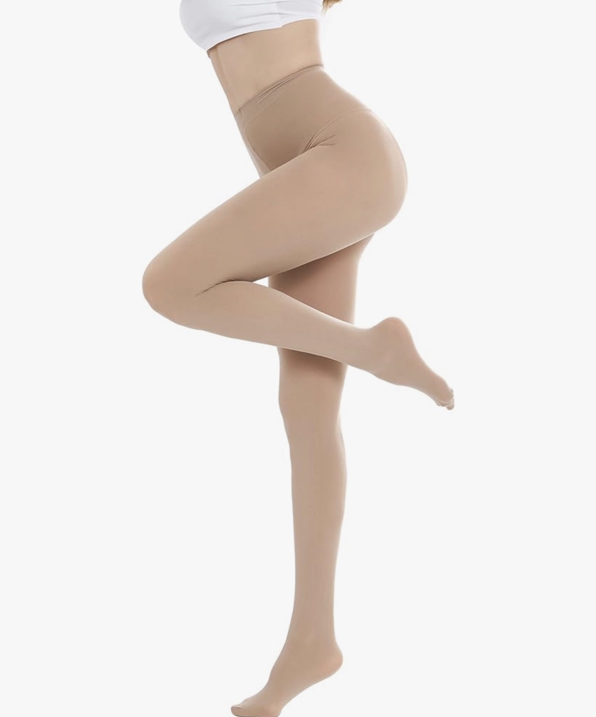 Warm Pantyhose Natural Skin Color Slim Stretchy Tights (3 Pairs) - photo 3