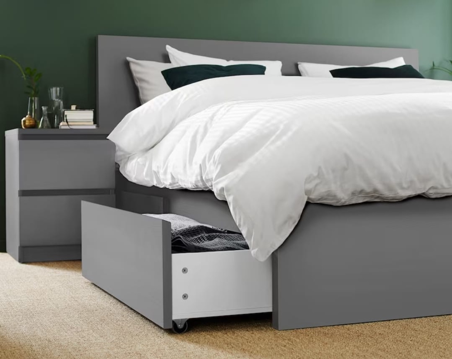 IKEA MALM king size bed with Storage - photo 3