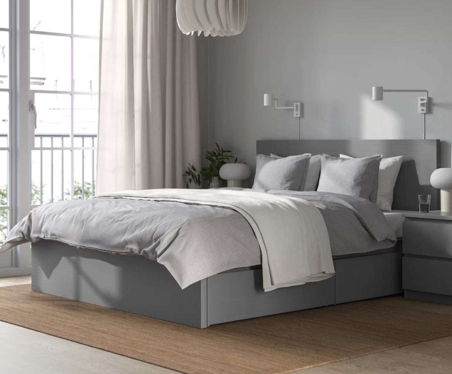 IKEA MALM king size bed with Storage