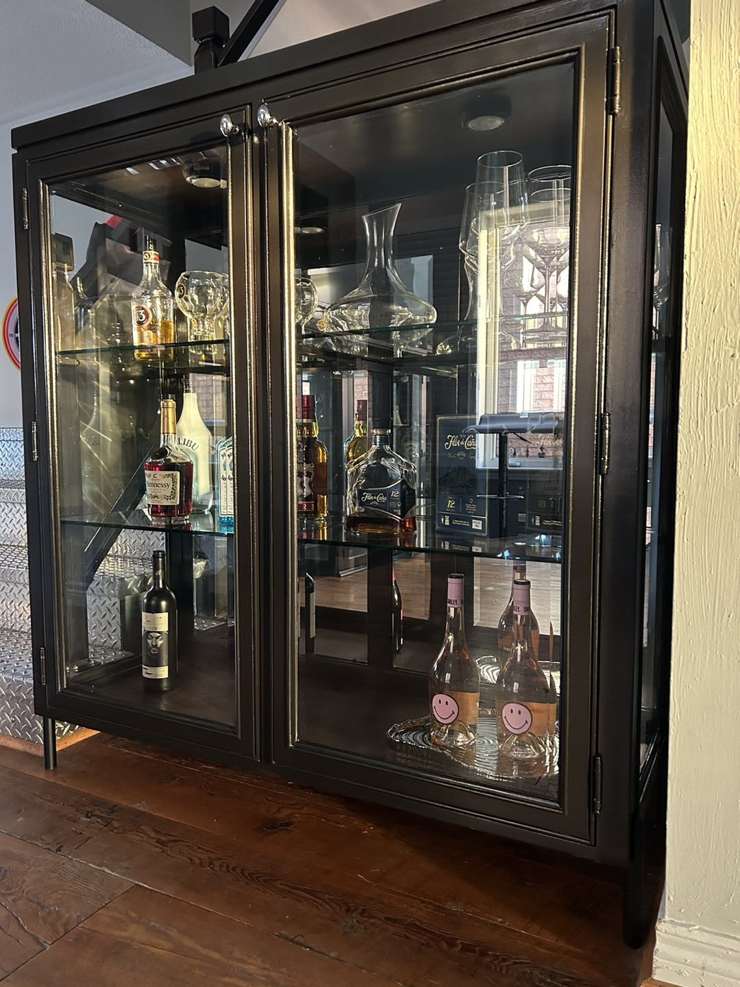 Black Metal Display Cabinet - photo 2