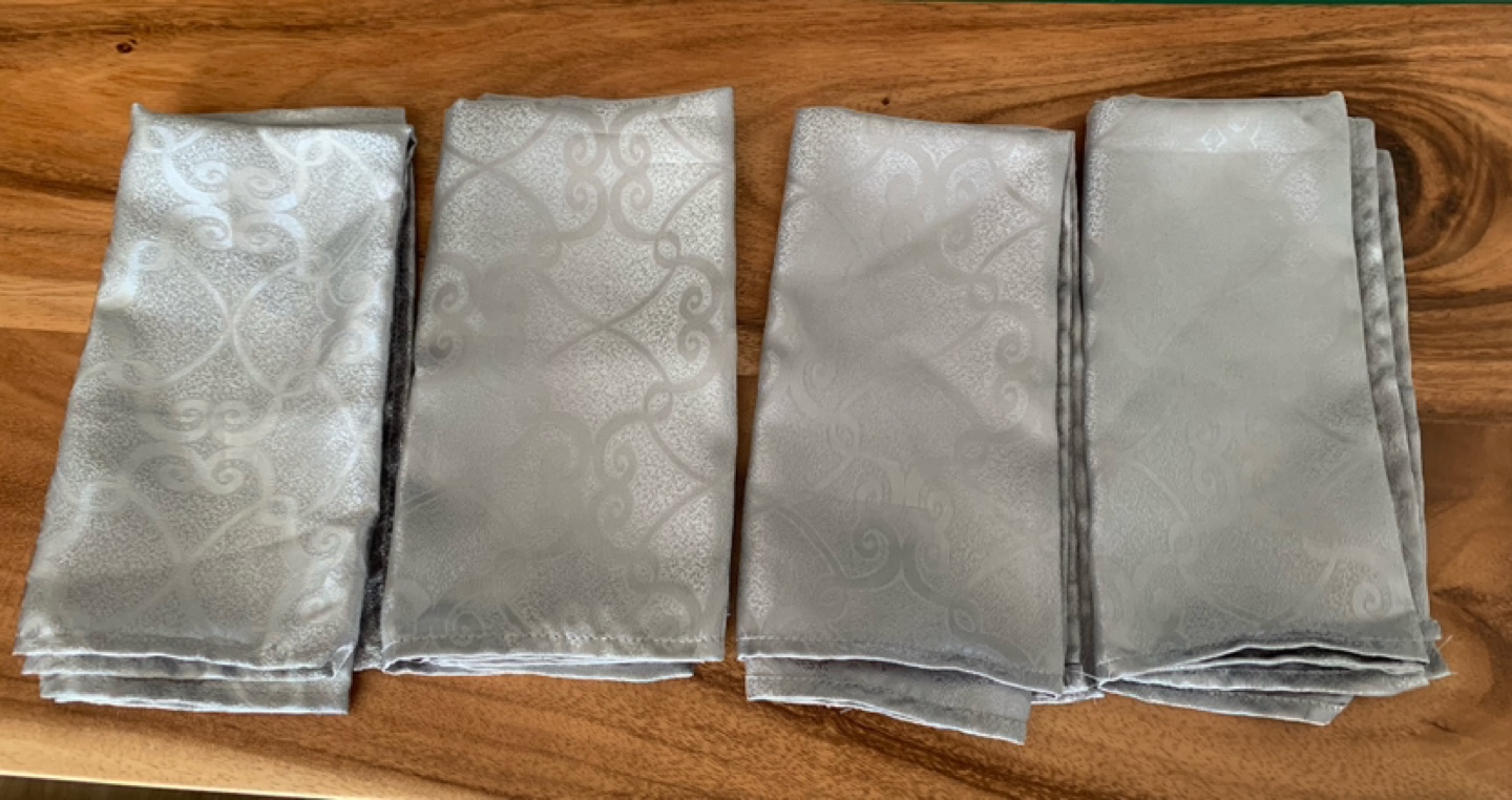 Set of 4 Silver Napkins