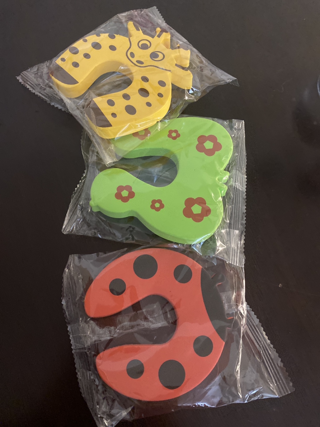3 Pack Door Stopper - Giraffe, Ladybug & Flower