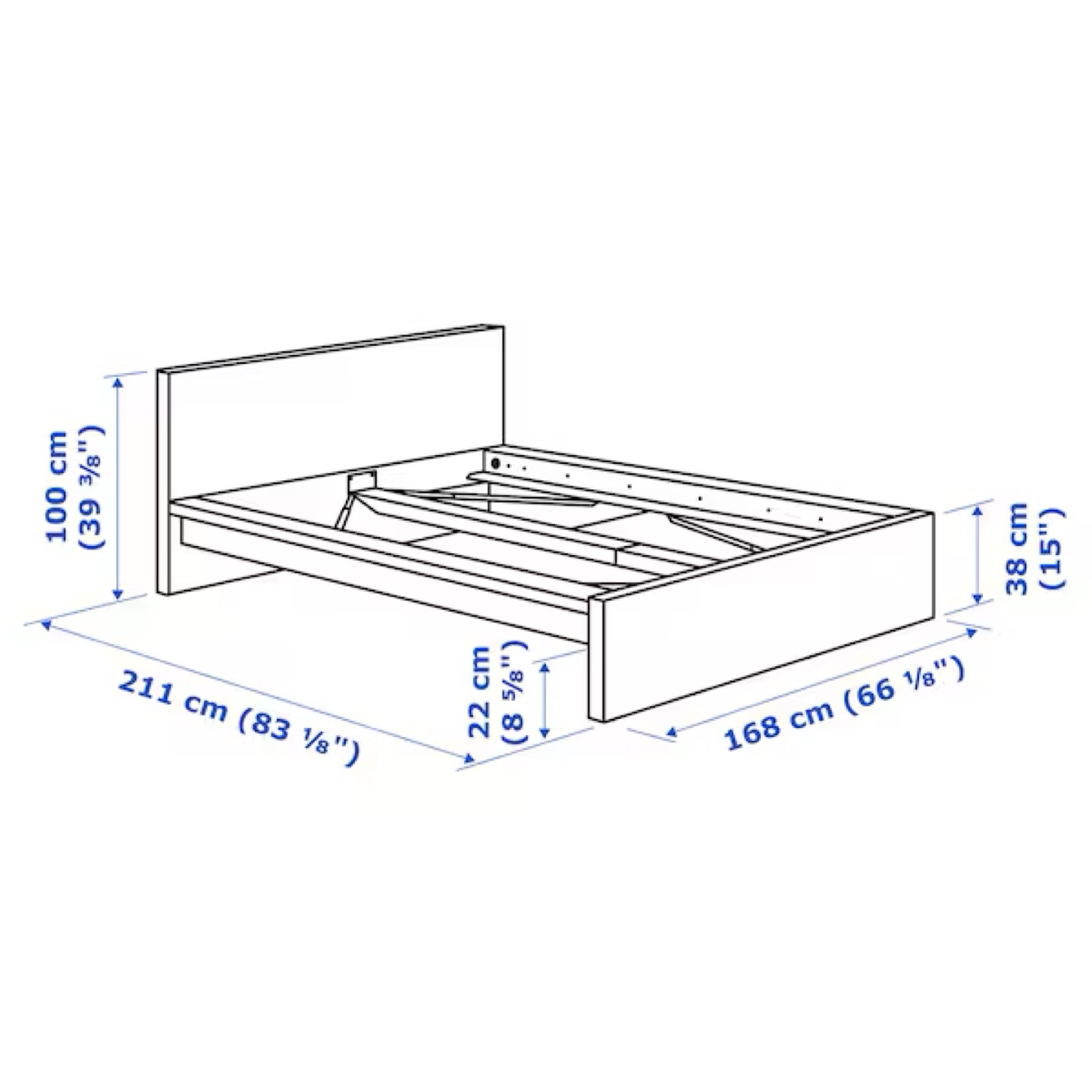 IKEA MALM Queen Bed Frame Grey - photo 5