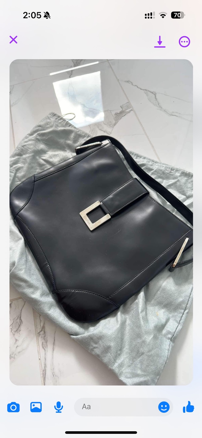 Max Mara Black Leather Shoulder Bag