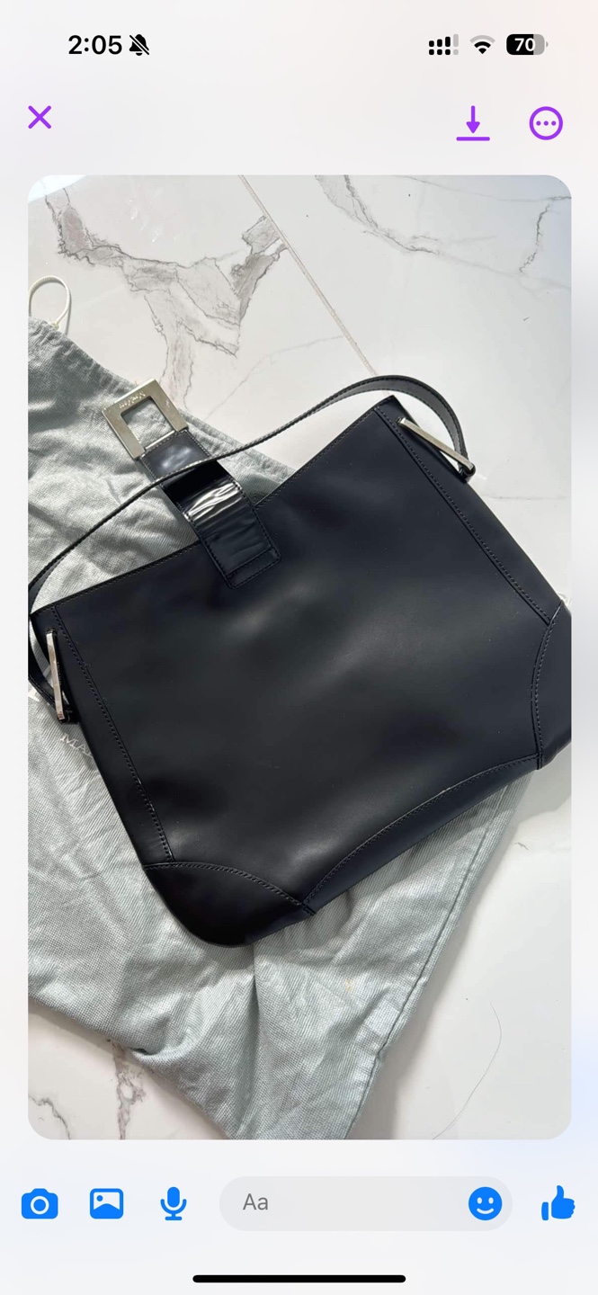 Max Mara Black Leather Shoulder Bag - photo 3