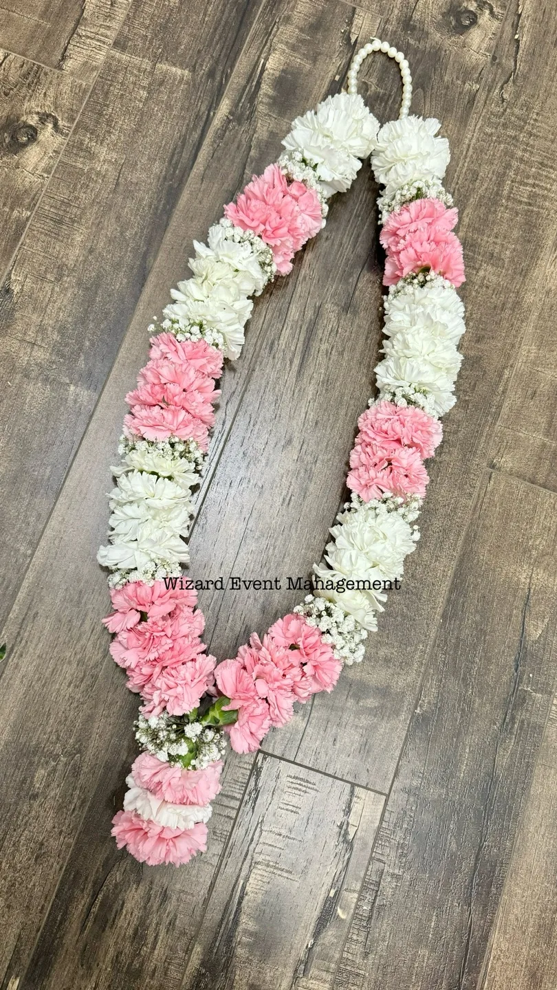 Pink and White Flower Garland