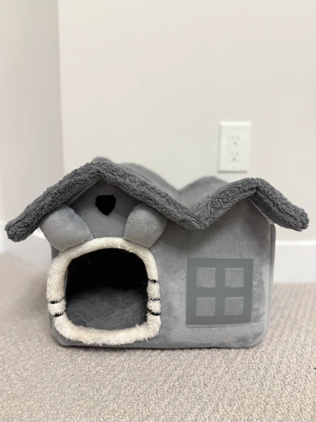 Grey Plush Pet House