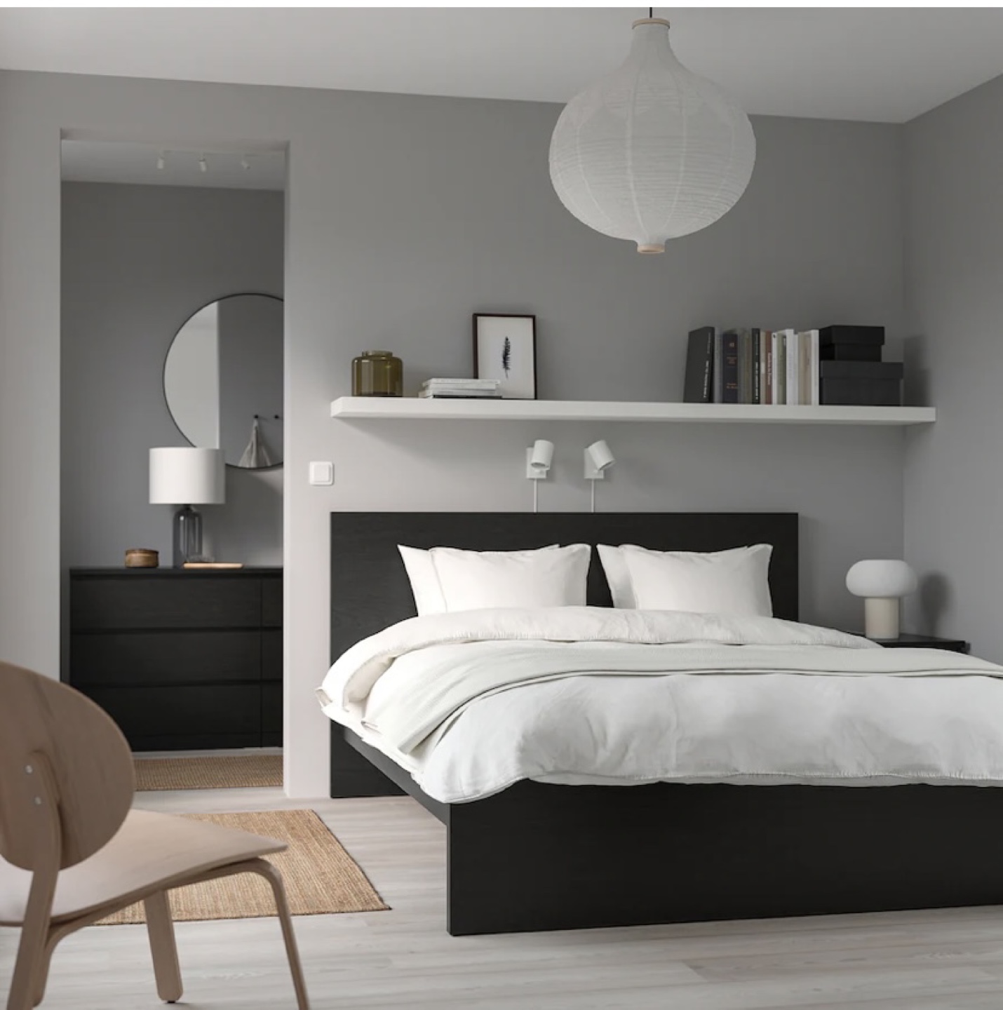 IKEA Bed Frame, Black, Queen - photo 2