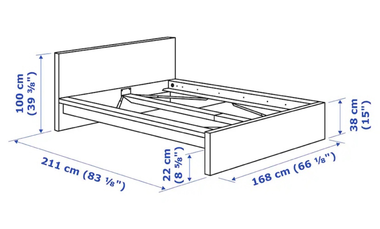 IKEA Bed Frame, Black, Queen - photo 4