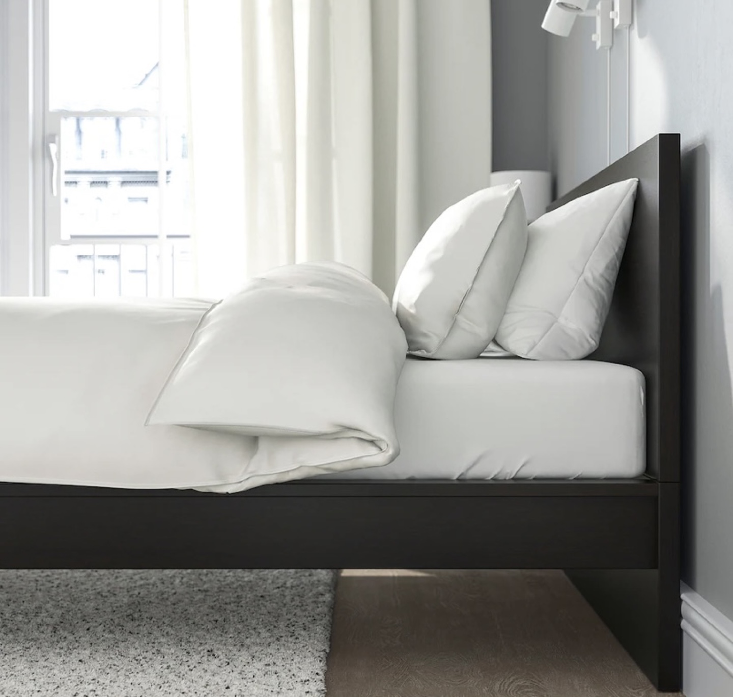 IKEA Bed Frame, Black, Queen - photo 3