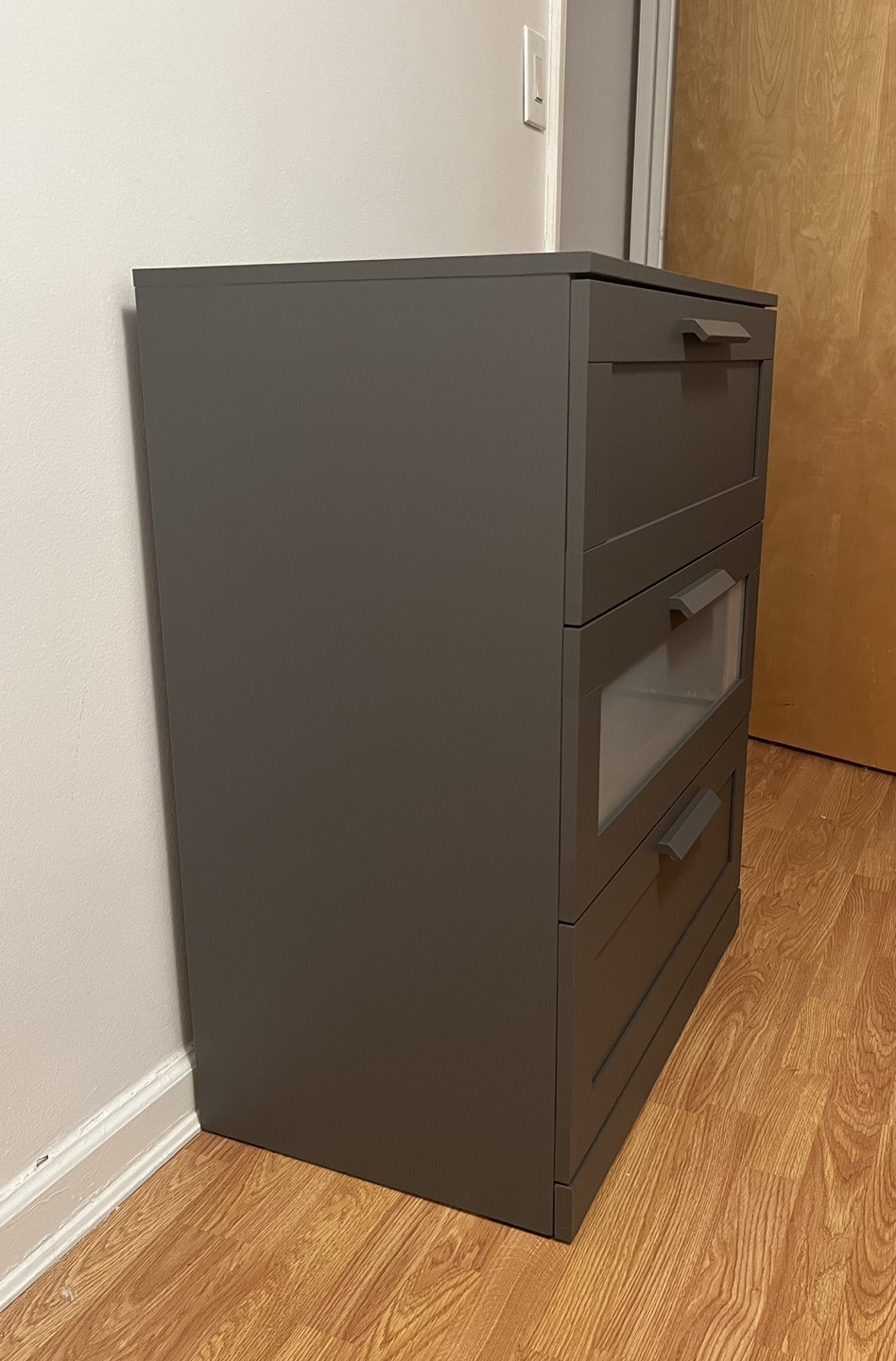 IKEA 3 drawer dresser, Brimnes, gray - photo 2