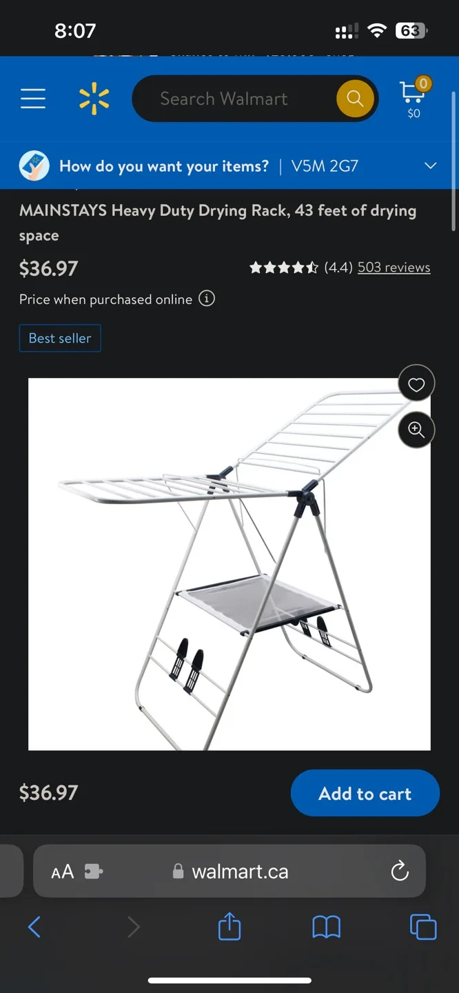 Mainstays Heavy Duty Drying Rack image indicator(5)