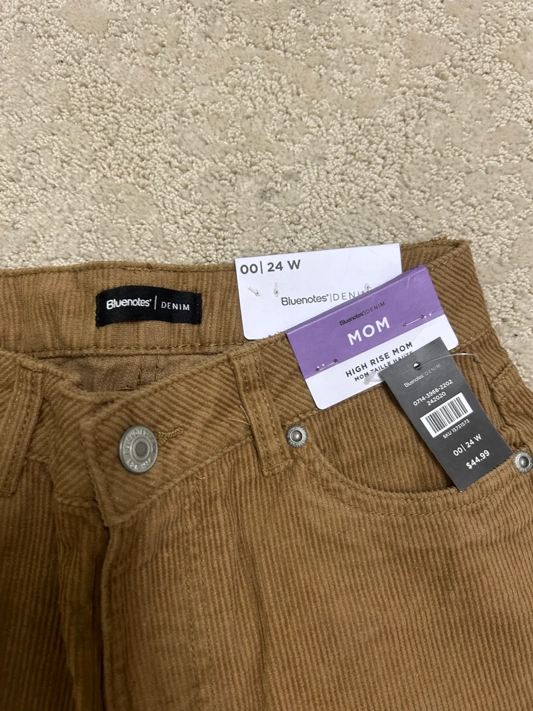 blue notes corduroy mom jeans image indicator(2)