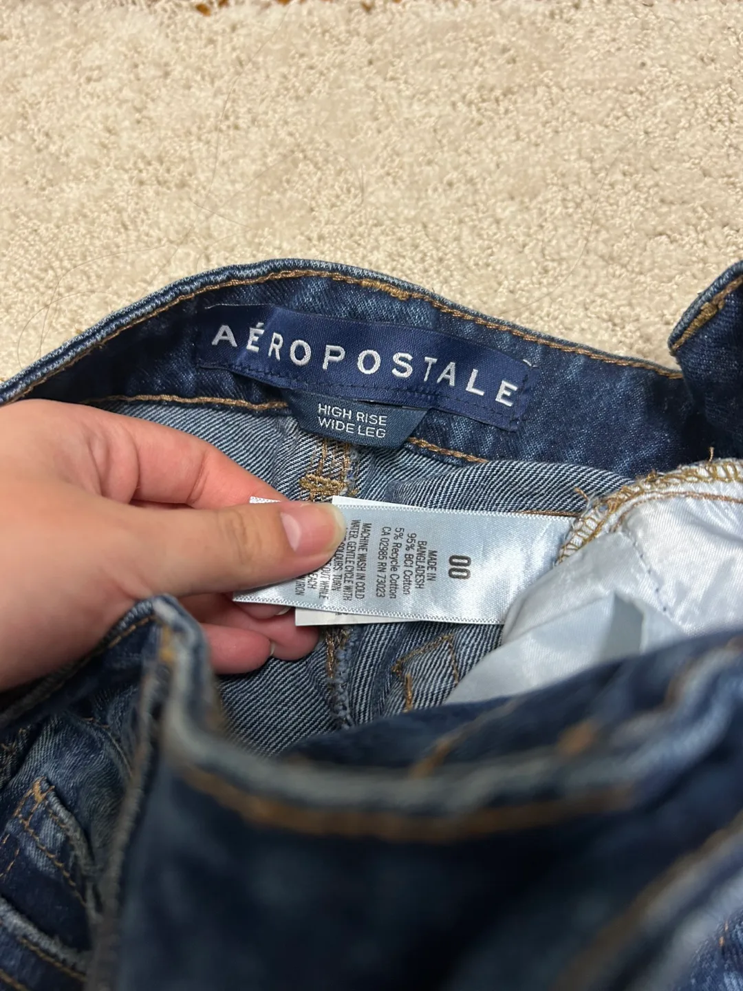 aeropostale high ride wide leg jeans image indicator(3)