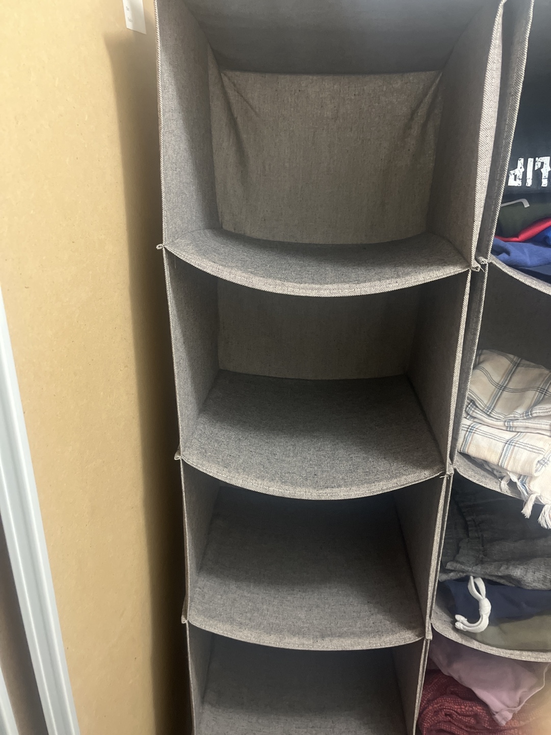 Grey Fabric Closet Organizer