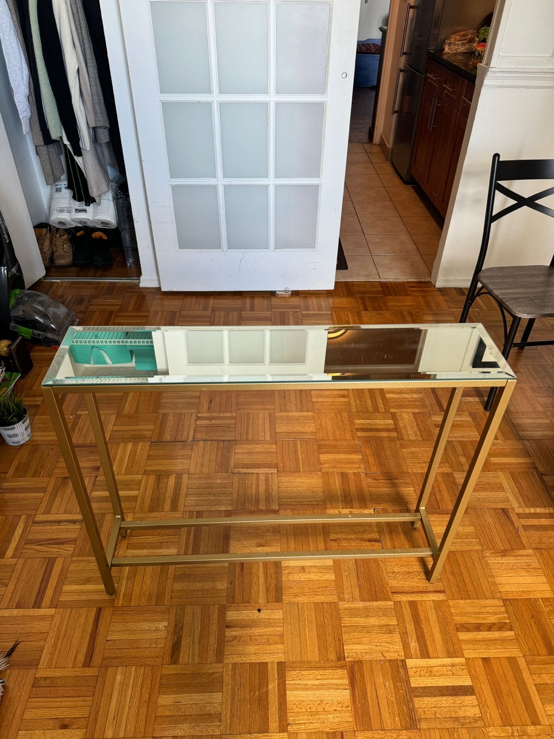 Gold Console Mirror Table