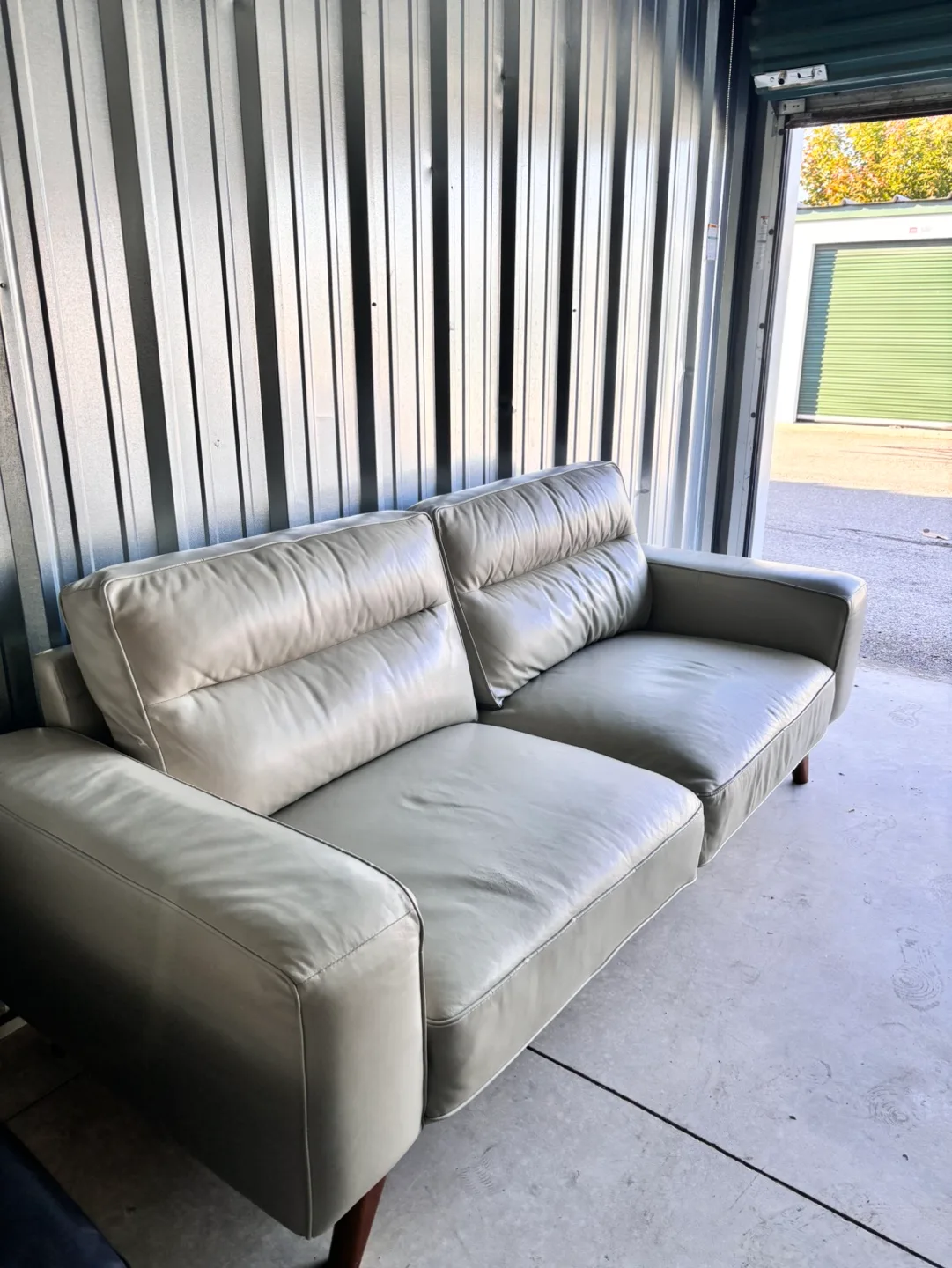 Authentic Beige Leather in Amazing condition Sofa
