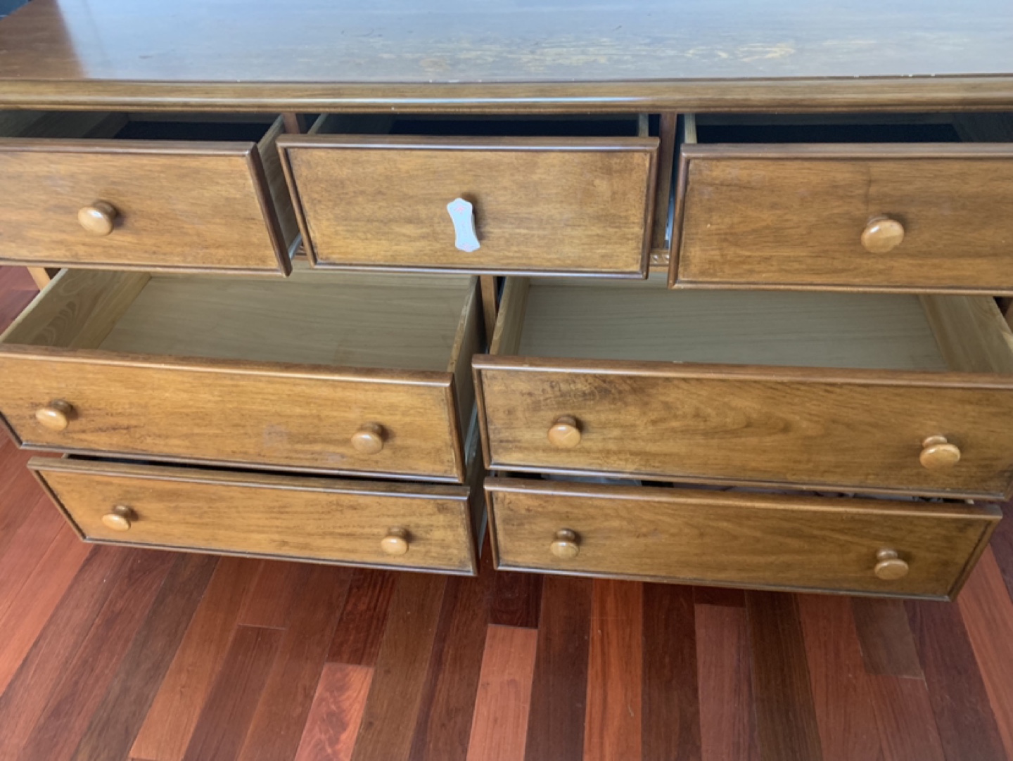 Oak and Veneer 7-Drawer Dresser - photo 2