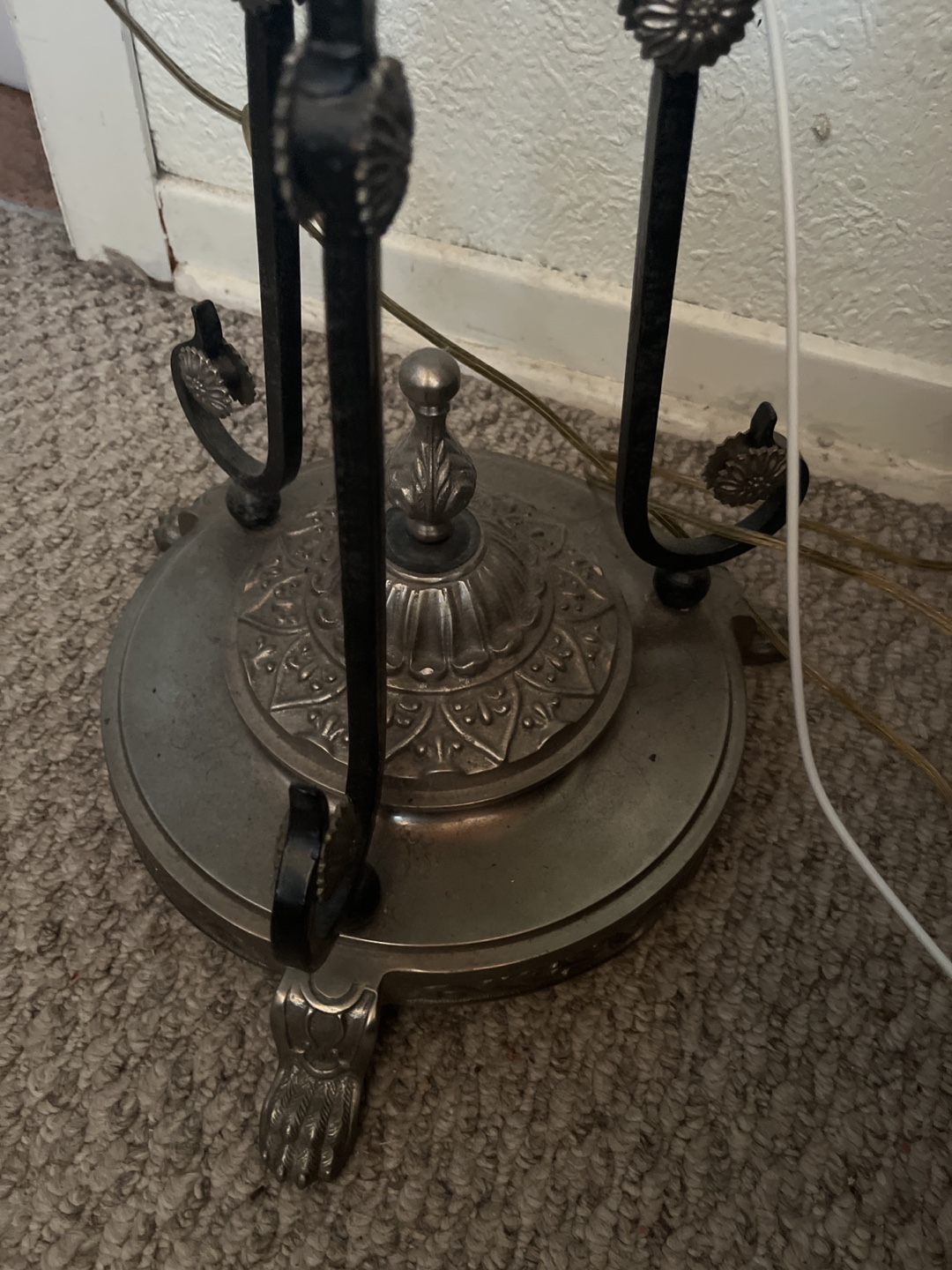 Glass table with metal frame - photo 2